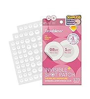 Vista 9 de Troubless Parche invisible para espinillas, 96 parches ultrafinos para acné, fácil de despegar, 2 tamaños