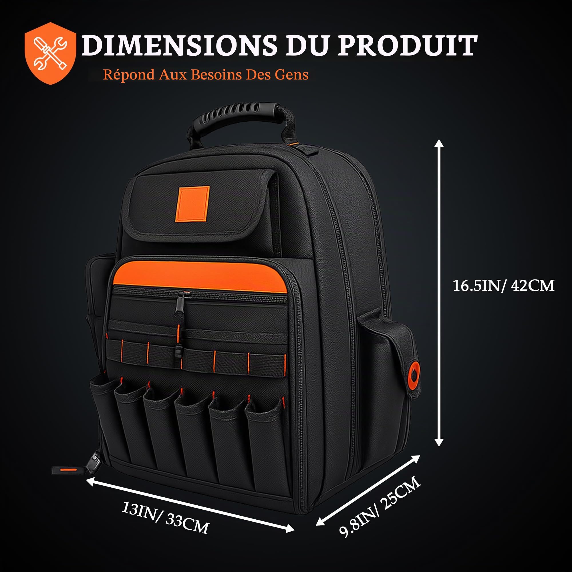 Sac à dos à outils de haute performance portable pour outils