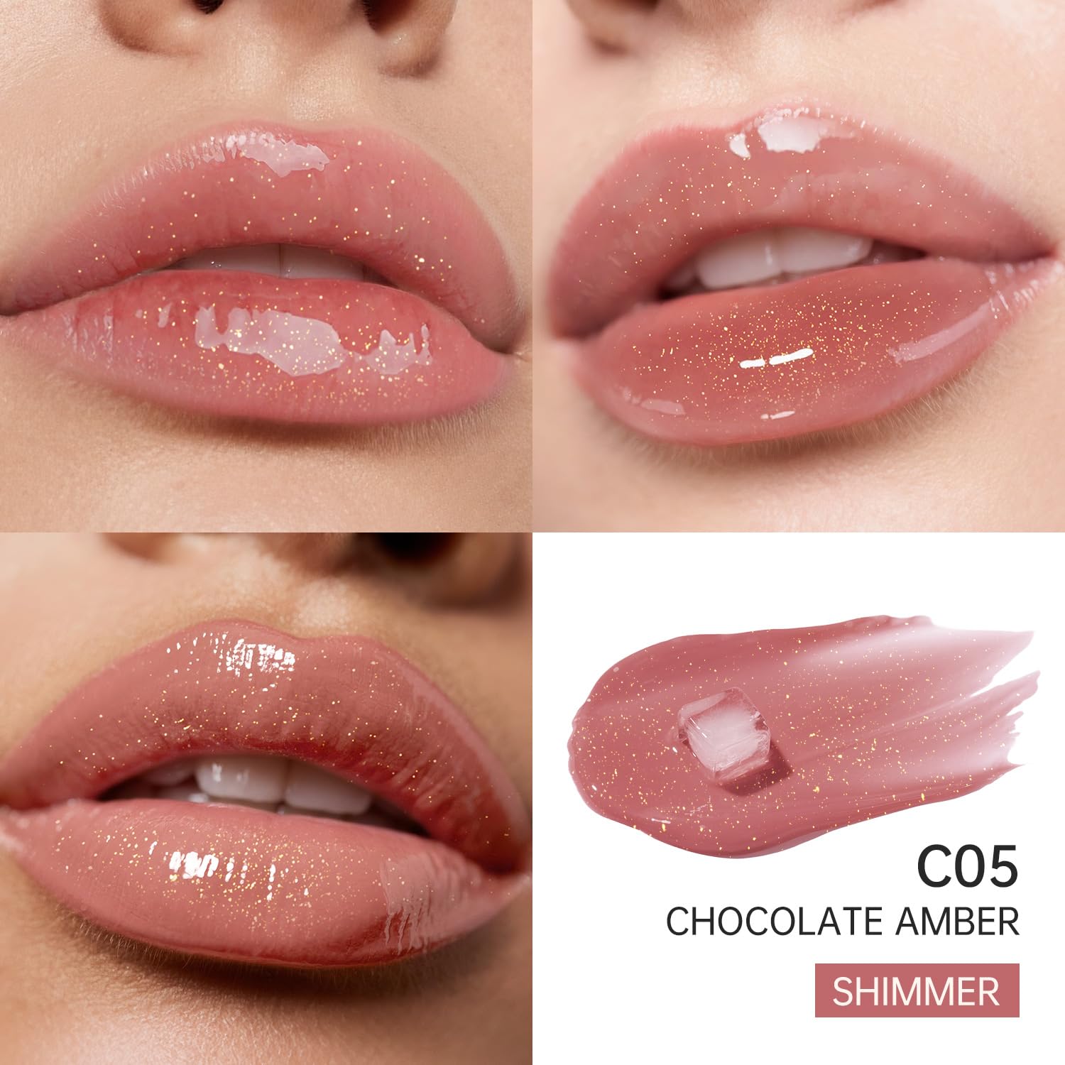 CATKIN Serum Plumping Lip Gloss, Hydrate & Volumize, Juicy Shine, 90% Nourishing Essence, Long Lasting and Non-Sticky - Image 2