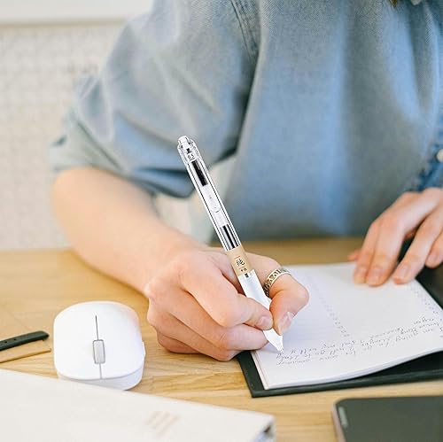 Miniatura 3 de 12 bolígrafos de tinta de gel, bolígrafos retráctiles, punta fina de 0.020 in, bolígrafos de gel negro, estilo japonés, escritura suave para la