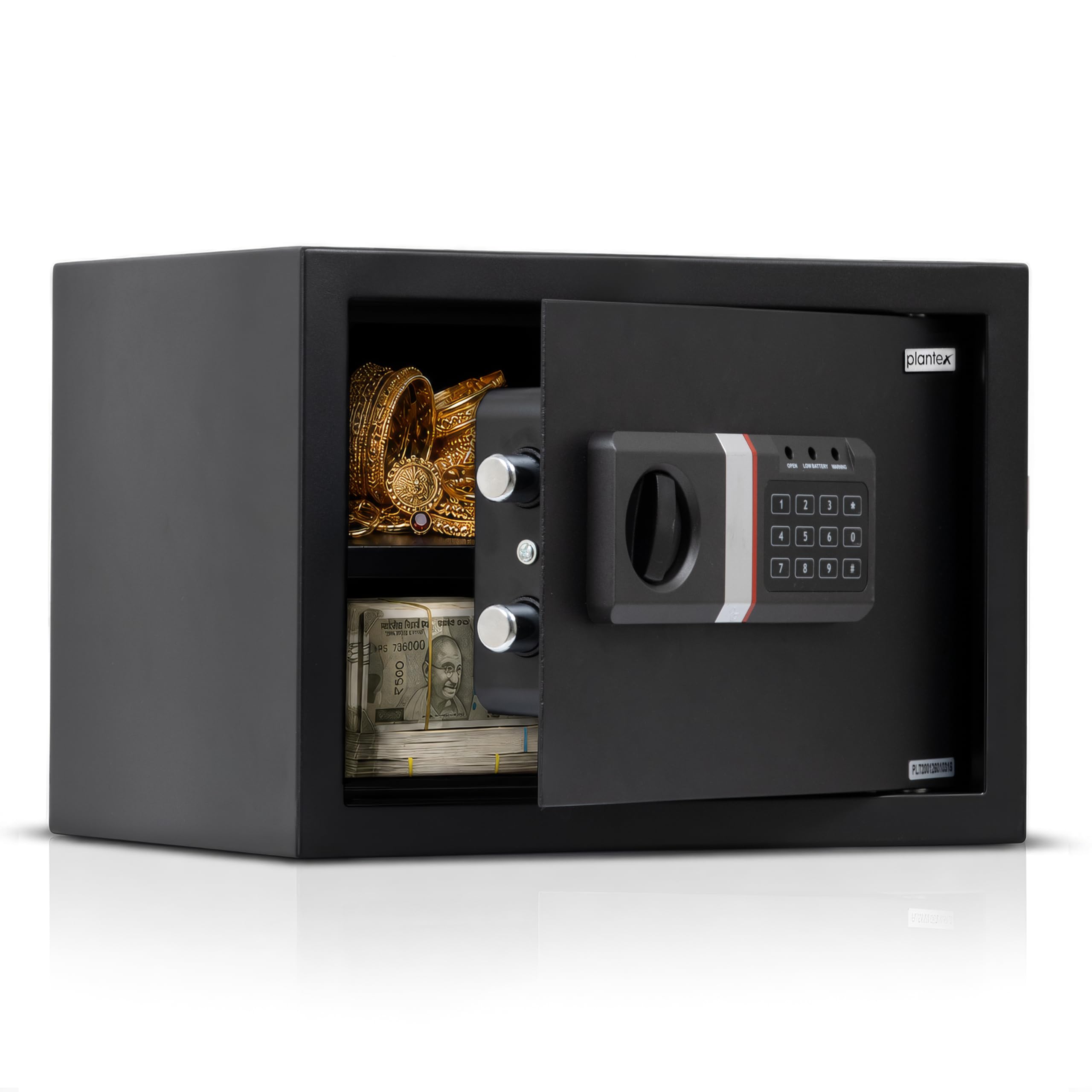 Plantex Hotel Safe - Digital Lock, Emergency Key -9
