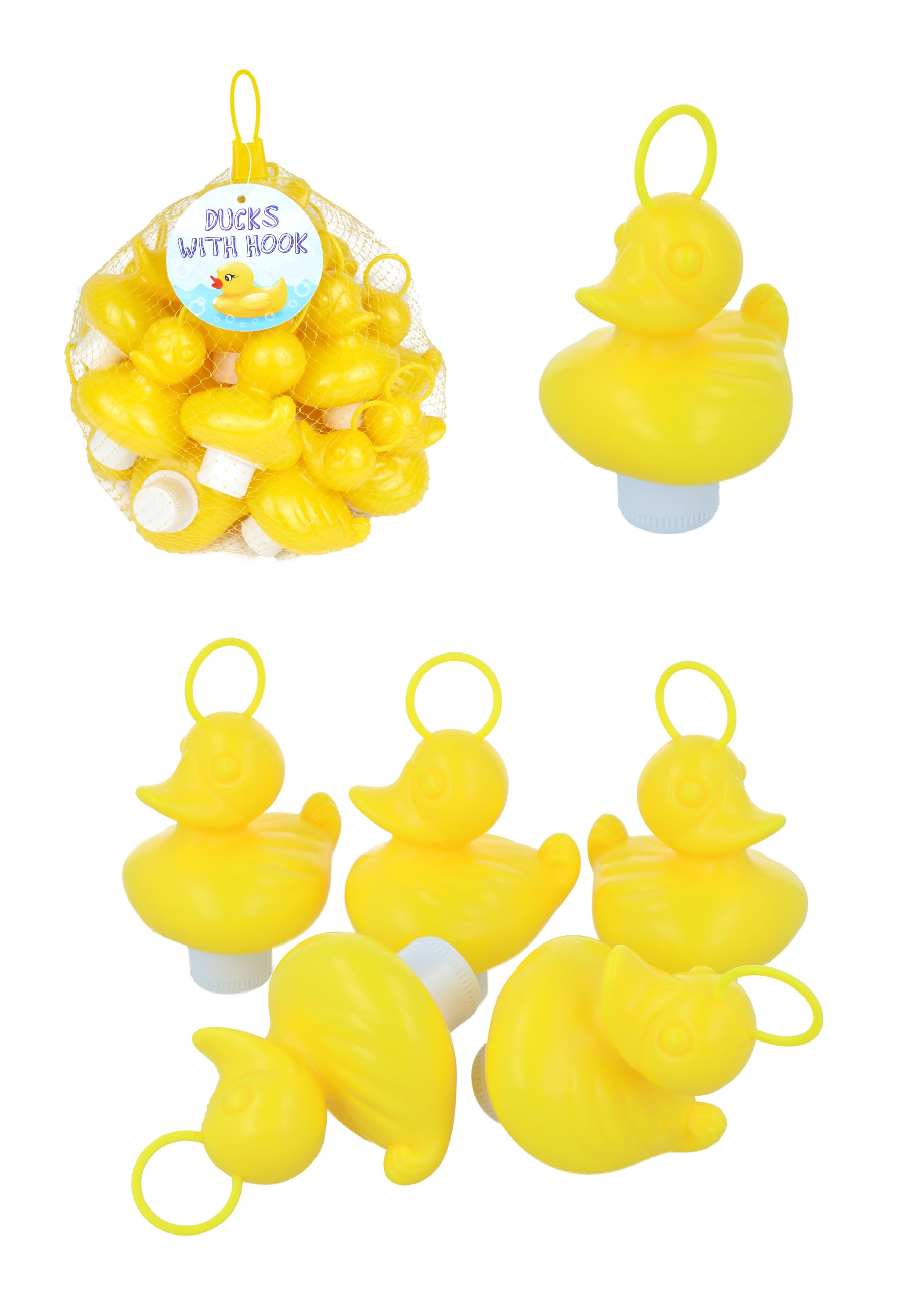 Henbrandt Pack of 20 Weighted Yellow Ducks with Hooks (11cm)