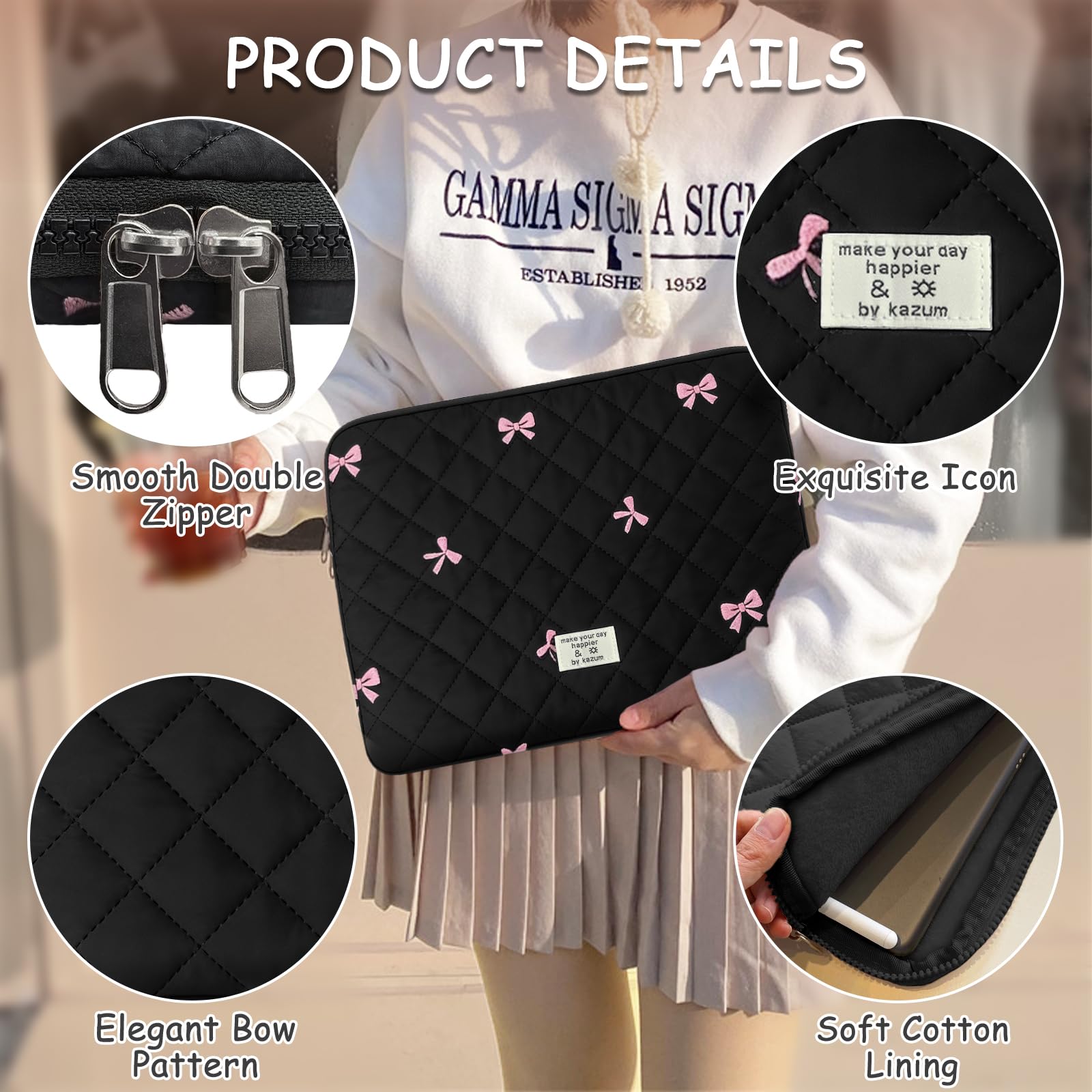 Flintronic Custodia per Laptop da 14 Pollici, Sleeve per Laptop, Custodia Borsa Custodia Protettiva Compatibile con MacBook Pro/Acer/Dell/Lenovo/HP/Samsung/Sony/Asus,14 Pollici