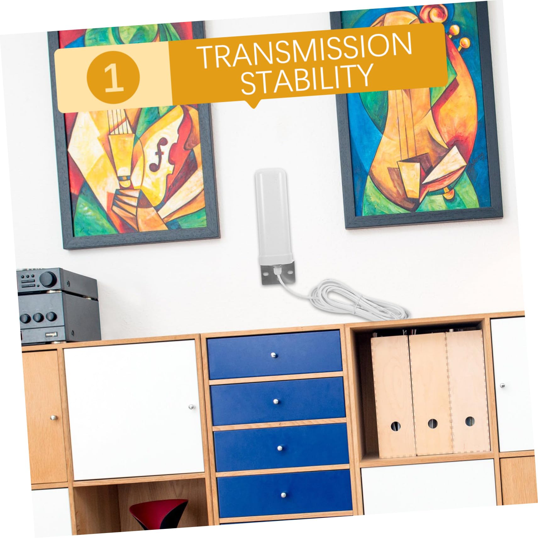 Sewroro Antenne WiFi Extérieure 4g Omnidirectionnelle et Le 3g Intérieure en Gain Métal et Plastique Stable 16-18dbi Améliore Signal pour Routeur et Modem