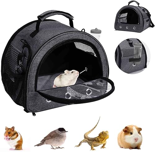 Bolsa portátil para conejillos de indias, bolsa de transporte portátil para hámster, bolsa de viaje para conejitos de conejos, bolsa de transporte
