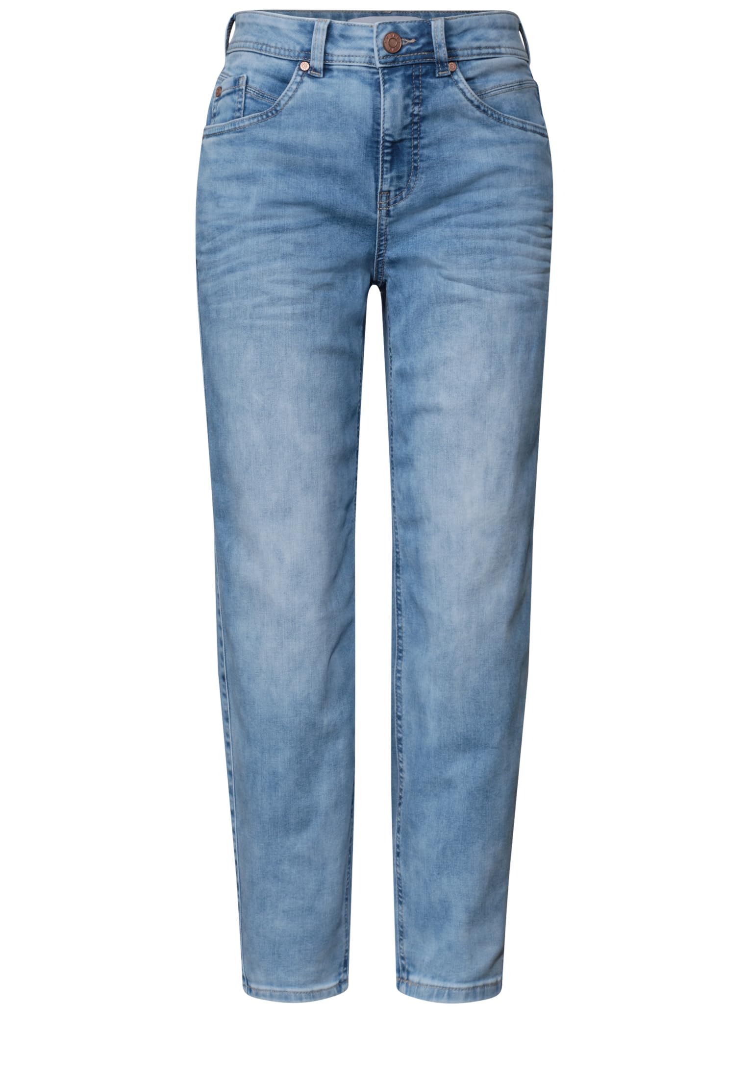 Street One Damen High Waist Barrel Leg Jeans im Loose Fit 3818414