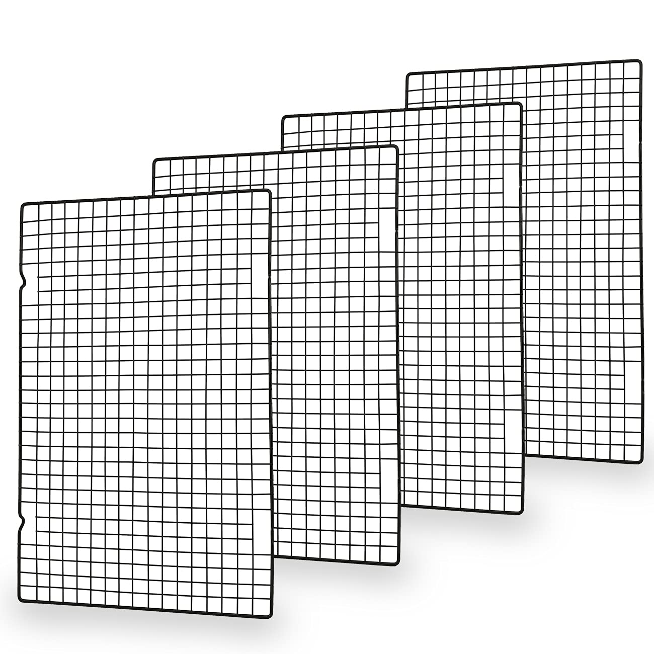 Baking Rack Cooling Rack,Size 16"x 10" Cool Cookies Cakes Breads Heavy Duty Commercial Quality Wire Rack (4 pack)