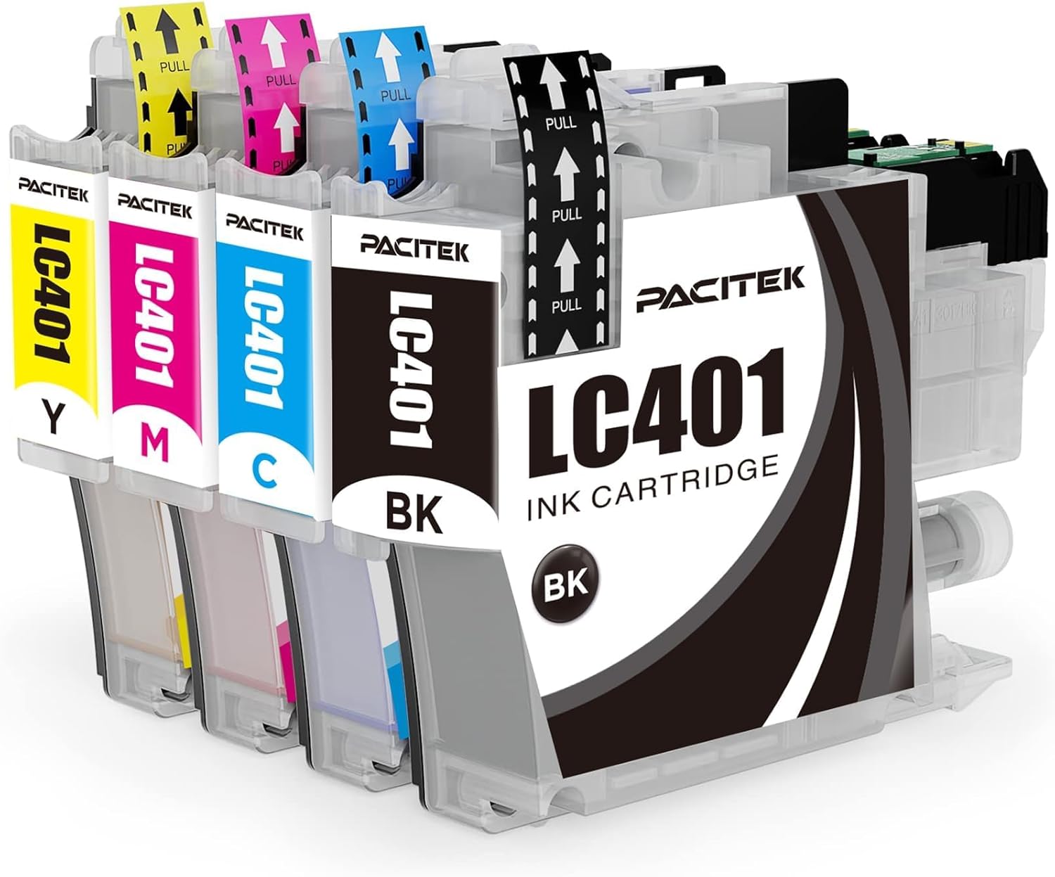 LC401 Ink Cartridges Compatible for Brother LC401 Ink Cartridges Work with Brother MFC-J1010dw MFC-J1012DW MFC-J1170DW Printers (4 Pack,Black/Cyan/Magenta/Yellow)