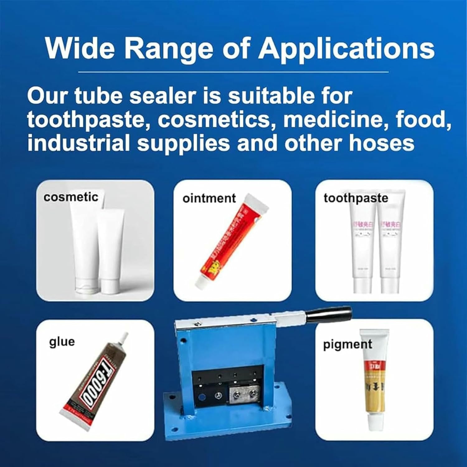 Pressing Machine Sealing Machine Manual Tubes Sealant Sealant Manual Tubes Manual Resistance Tubes with Numbers Coding Function, for Aluminum Pipe Tail Seal ~/