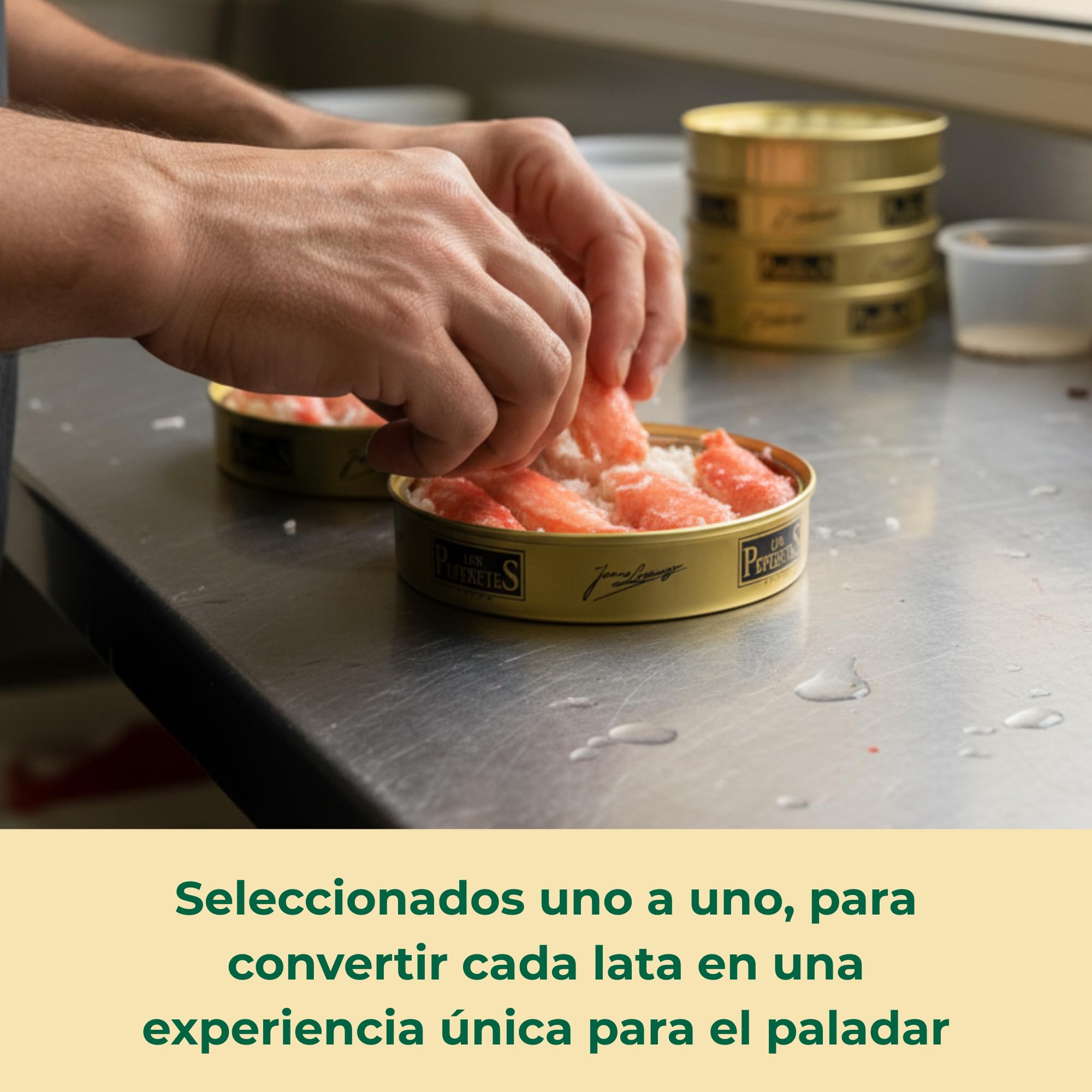 LOS PEPERETES Cangrejo de las Nieves 120 g | Marisco Gallego Gourmet | Carne de Cangrejo del Atlántico | Conserva Artesanal y Natural | Producto Premium con Sabor del Mar de Galicia