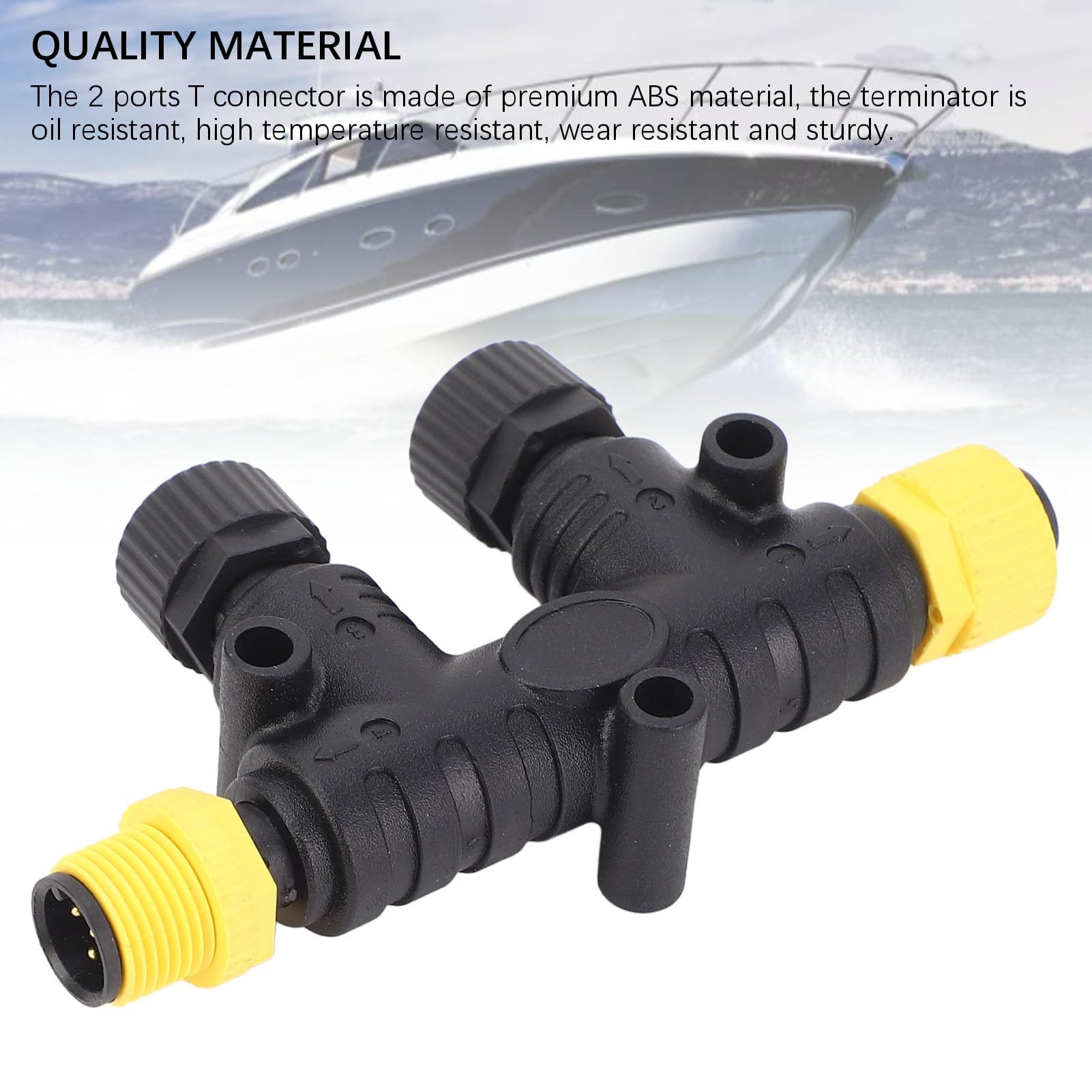 Headerbs NMEA 2000 2 Ports Tee -Stecker Langlebige Rückgrat -Drop Kabel Kabel Anschluss für Lowrance Netzwerke Premium ABS Material