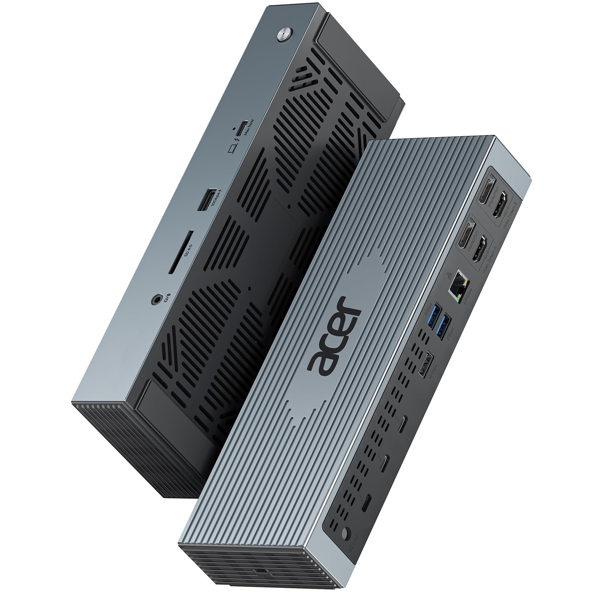 Acer Thunderbolt 4 Dock for 4 Monitor 4K@60Hz, USBC Docking Station with 3xTBT4, 2xHDMI 2.0, 2xDP1.2, Single 8K Display Support 40Gbps, 160W Power, 2.5Gbps Ethernet for Windows, MacBook, Acer Laptop