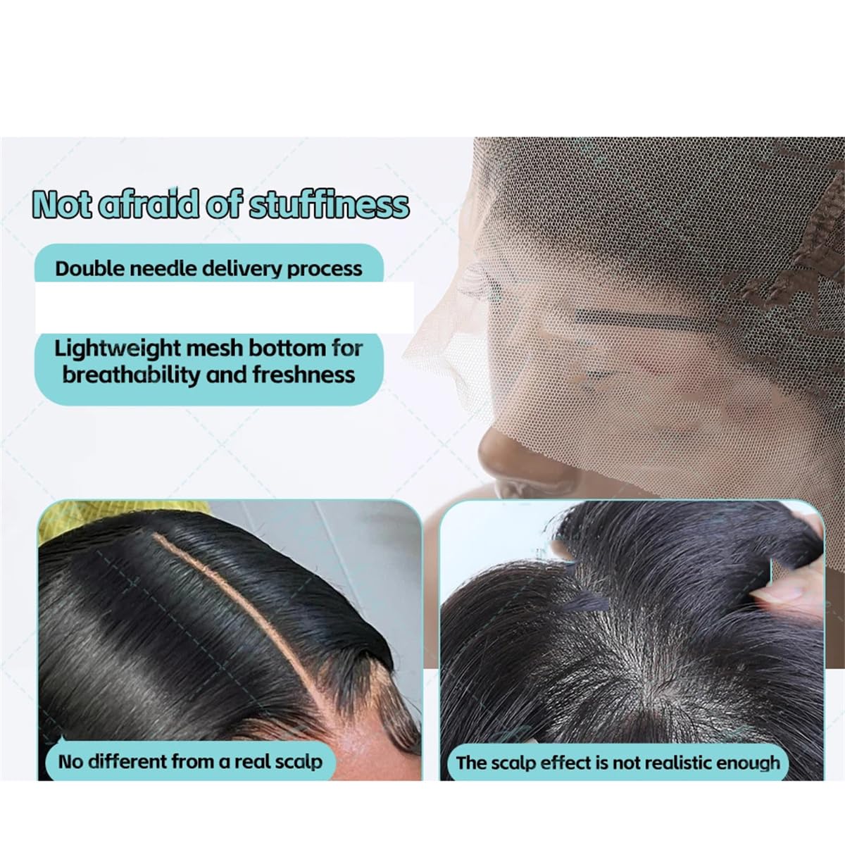 Generic Women's Deep Wave 13X6 Lace Frontal Human Hair Wigs Transparent Brazilian Remy 30 40 Inch Water Wave 13X4 Lace Front Wig
