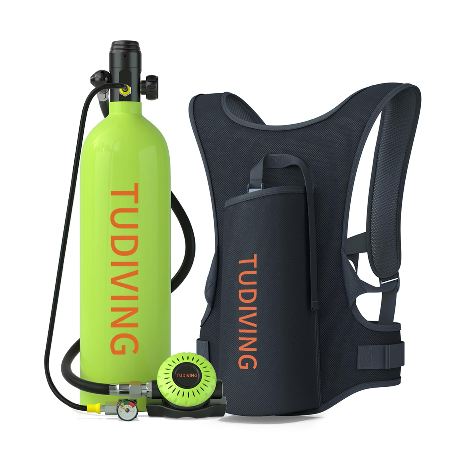 TUDIVING Mini botella de buceo de 2 l, botella de oxígeno pequeña para buceo, mini botella de buceo con 30 a 45 minutos de buceo tanque de oxígeno Submarinismo (bucear) Equipo de buceo portátil S700