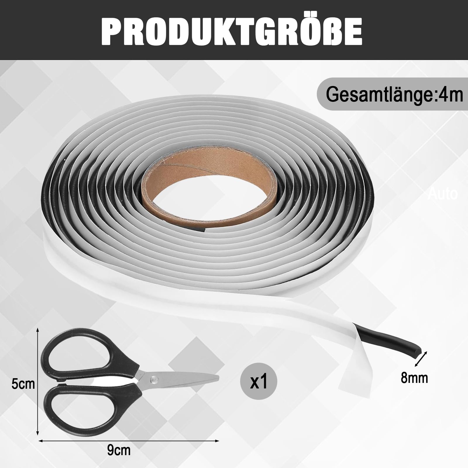 Silkwish Butylrundschnur 10mm X 4m - Wasserdichtes Dichtungsband Für Auto & Haus