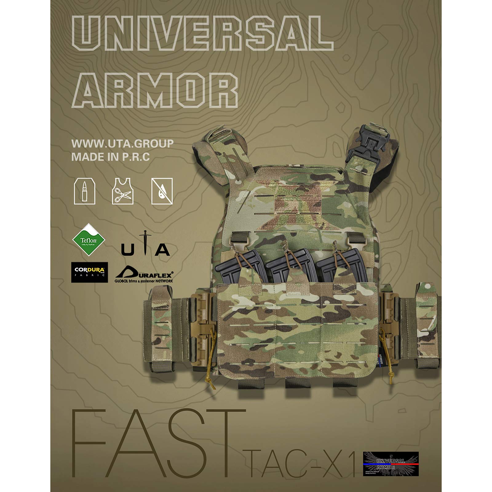 AMOC UTA Plattenträgerweste, Universal Tactical Alliance Wildbee Leicht Wasserdicht Taktische Weste for Militärischer Schutz