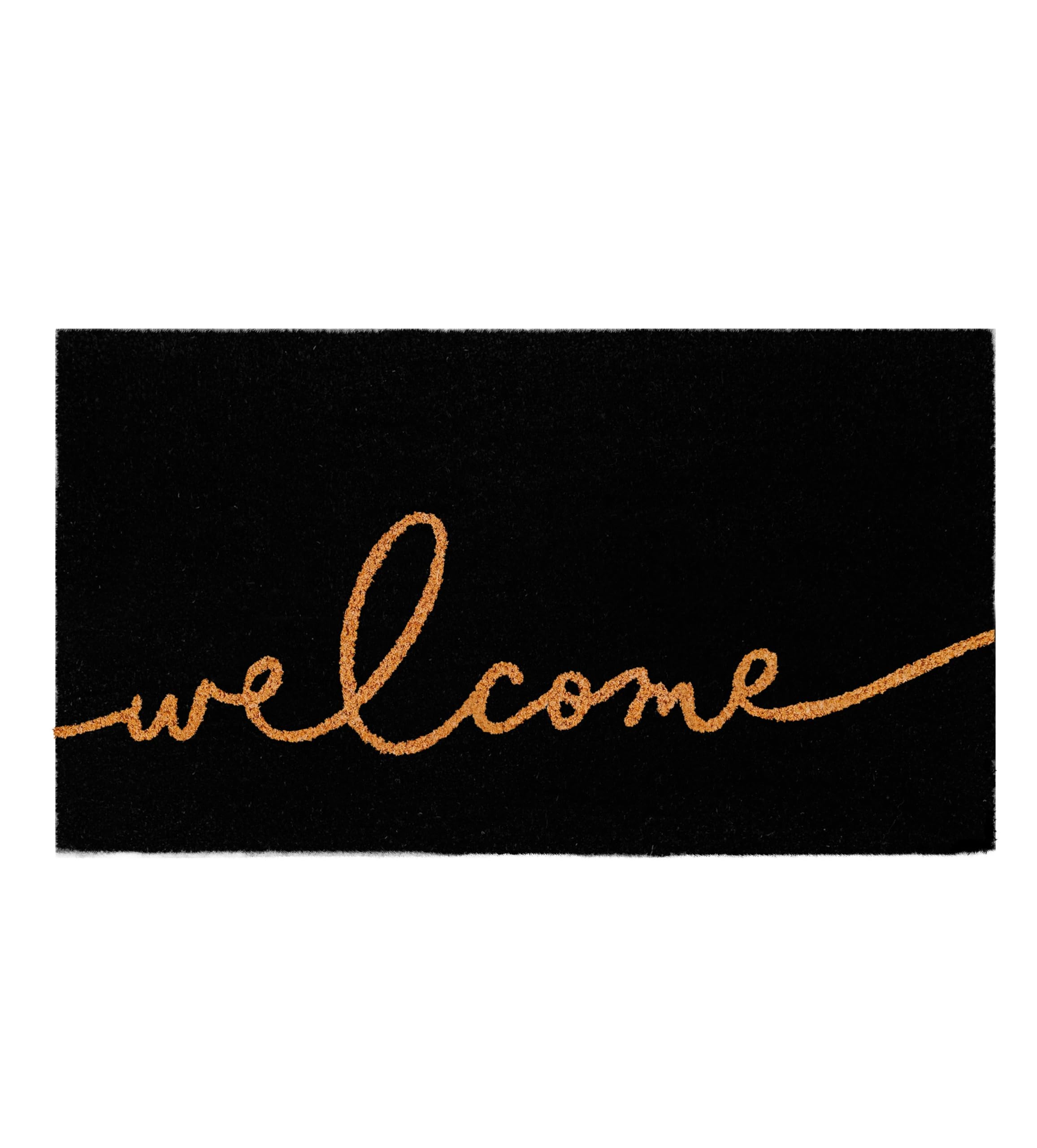 THEODORE MAGNUS Natural Coir Doormat with Non-Slip Backing - 17 x 30 - Outdoor/Indoor - Welcome Mats - Nocturnal Greeting - COIR-1730-15-223