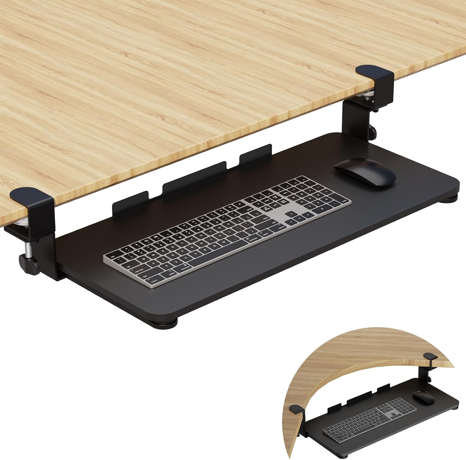 KBT001 Flex Clamp-On Keyboard Tray with Adjustable Tilt