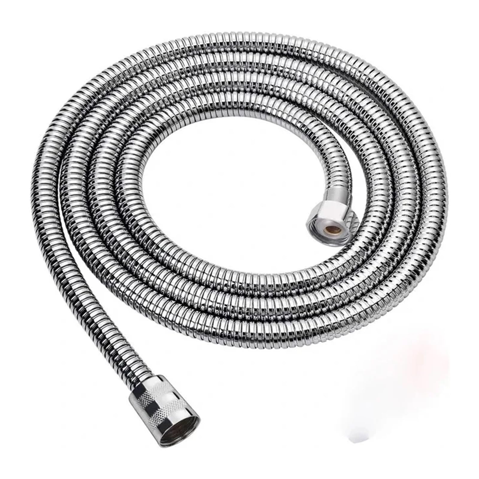 Stainless Steel Flexible Shower Hose, Shower Head Stainless Steel Silicone Hose Multicolor 1.5-2M Low Pressure Self-Cleaning(Silver,2.0M)