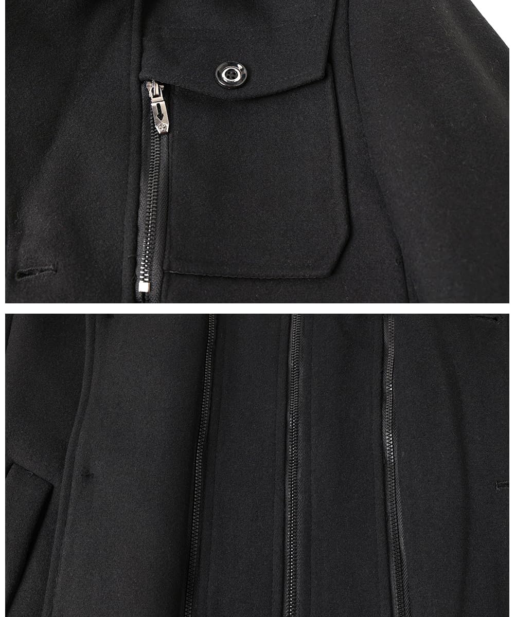 Hombres Abrigo de Lana Mezcla de Lana Invierno Trenca Abrigo de Lana para Hombre Chaquetas Elegante