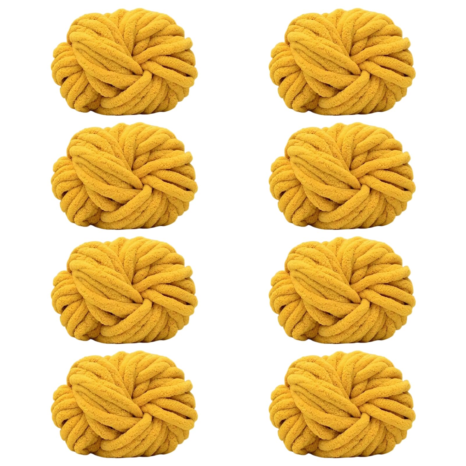 Maxee Dicke Wolle Garn 8 * 250 Stück, Sperrige Armstricken Wolle, Soft Arm Knitting, XXL Grobstrick Weiches Wollgarn, zum Häkeln für Decke, Perfekt zum Weben von Haustier Nest, Decken, Zierkissen
