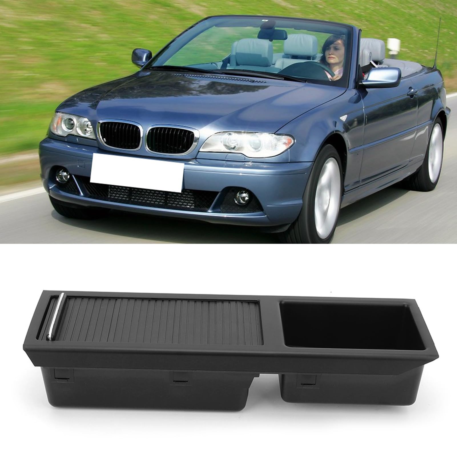 Bandeja de Consola Central, Práctica 51167038323 Soporte de Consola Central Reemplazo de Instalación Simple para Serie 3 E46 1998 2007 para Accesorios de Automóvil