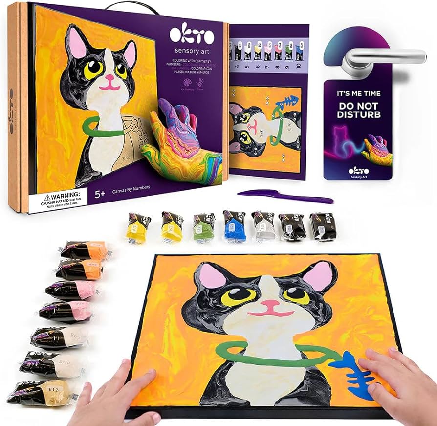 Okto - Colouring with Clay by Numbers - Fox - Kit for Creativity