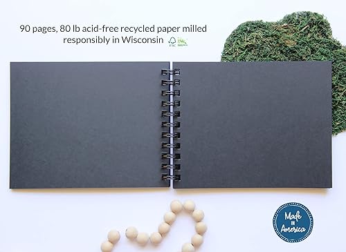 Miniatura 4 de Mini álbum de fotos de amor para parejas, mini álbum Instax, libro de invitados negro, álbum de recortes, libro de Brag de 6 x 7.5 pulgadas,