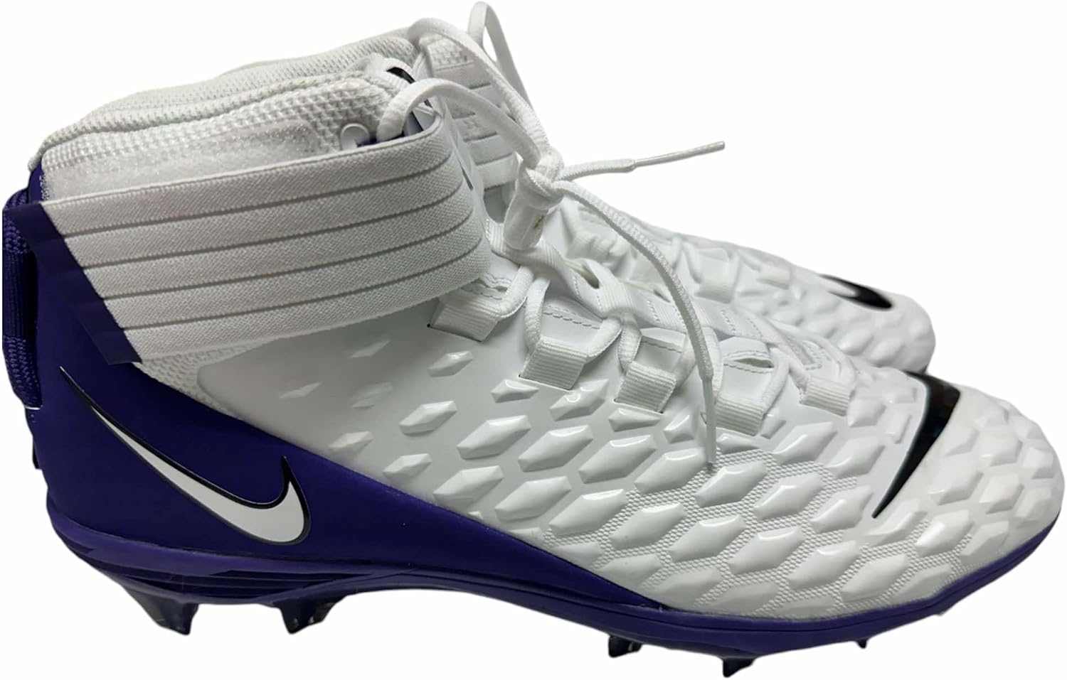 Nike Men's Force Savage Pro-2 Football Cleats Shoes White/Purple #BV3969-100 - Size Men's 17