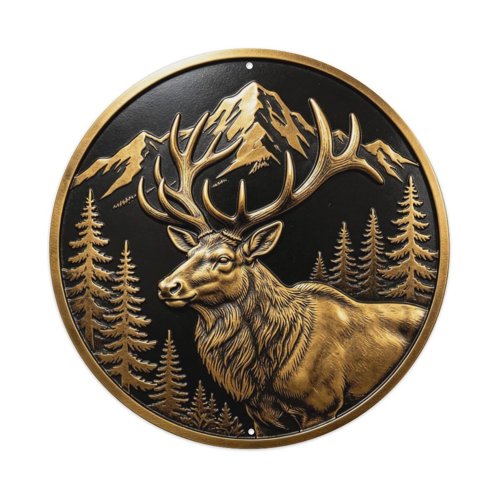 Rocky Mountain Bull Elk Metal Tin Sign Plaque