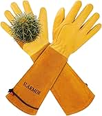Long Gardening-Gloves Women/Men-Thorn proof Rose Pruning Heavy Duty Gauntlet-L