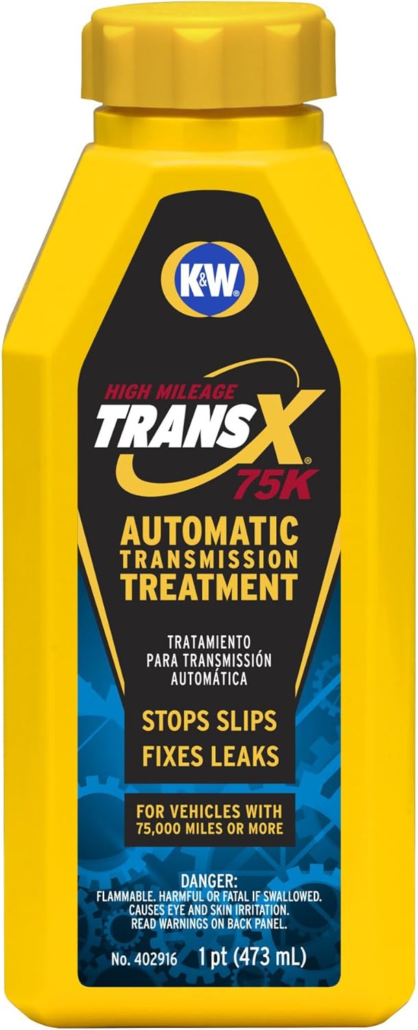 K&W 402916X6 Trans-X High Mileage Automatic Transmission Treatment - 16 Fl Oz Leak Repair Solution for Automotive, Power Steering, Hydraulic Systems | Car Care Fluids : Automotive
