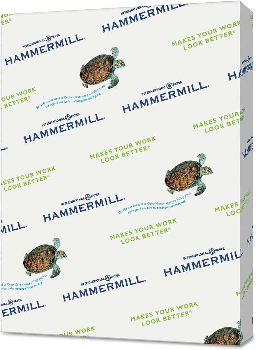 Papel de color Hammermill, papel para impresora color crema de 20 lb, resma de 8,5 x 11-10 (5000 hojas), fabricado en los EE. UU., papel pastel, 168030C