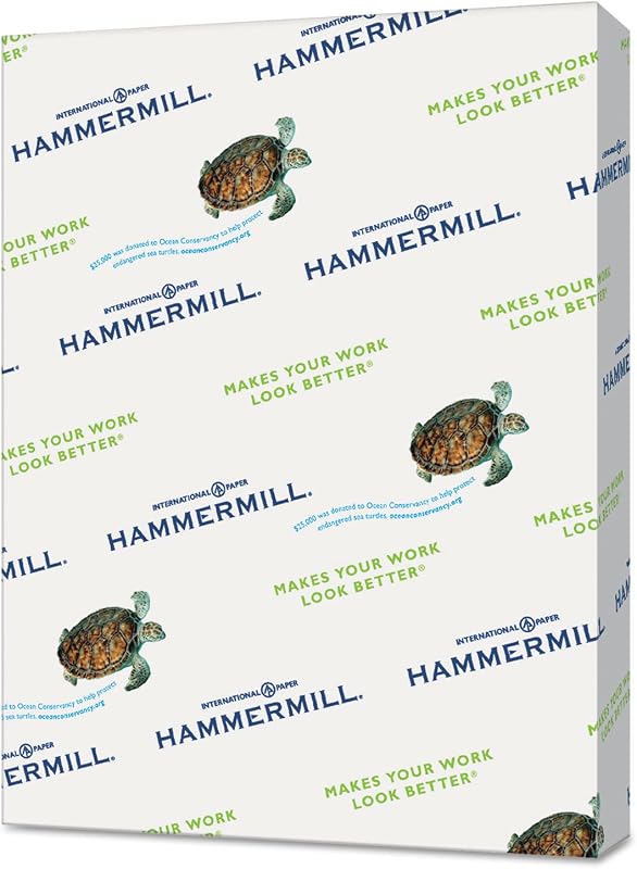 Papel de color Hammermill, papel para impresora color crema de 20 lb, resma de 8,5 x 11-10 (5000 hojas), fabricado en los EE. UU., papel pastel, 168030C