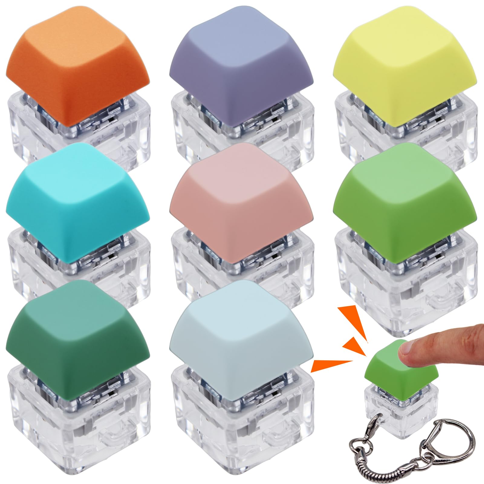 Jouets De Décompression,J--Mini Porte Clés Push Rys Pour Noël, Fossette