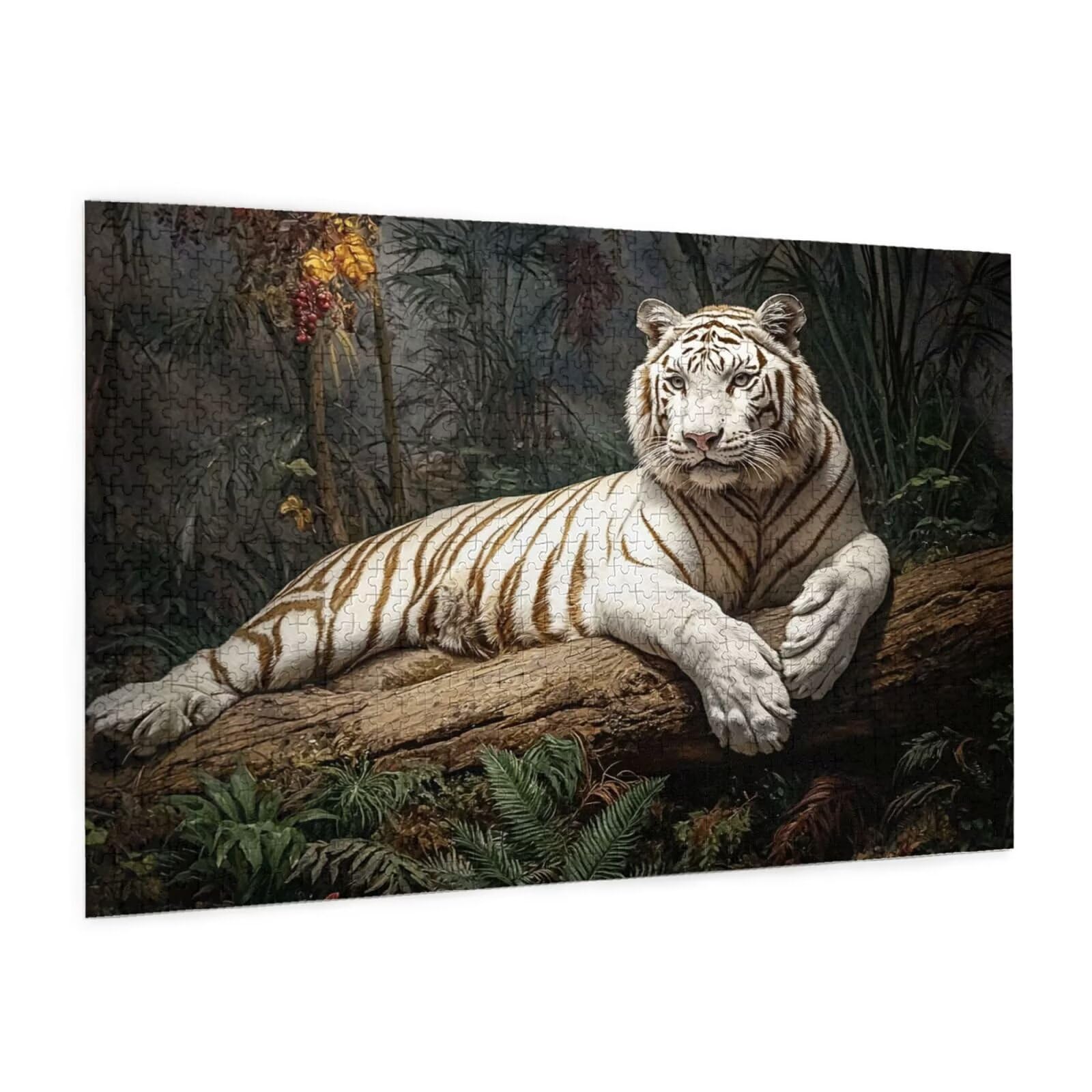 Puzzle tygrys, 6000 elementów, las, puzzle dla dorosłych, z pudełkiem na prezent, duże drewniane puzzle dla dorosłych, gra zręcznościowa dla całej rodziny, prezenty dla kobiet, 105 x 180 cm, 2025