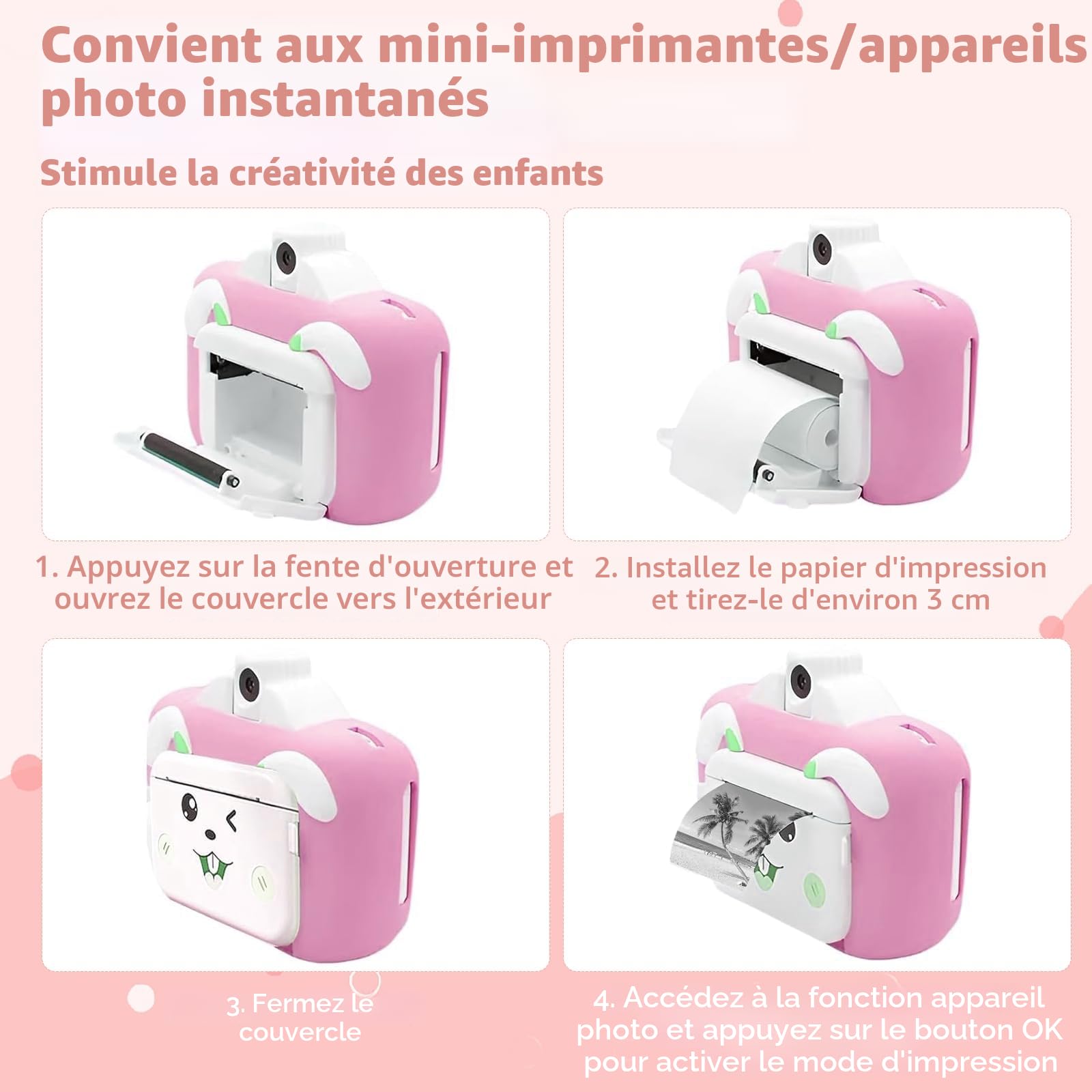 Papier Thermique pour Appareils Photo Instantanés 57 mm x 500 mm 15 Bobines