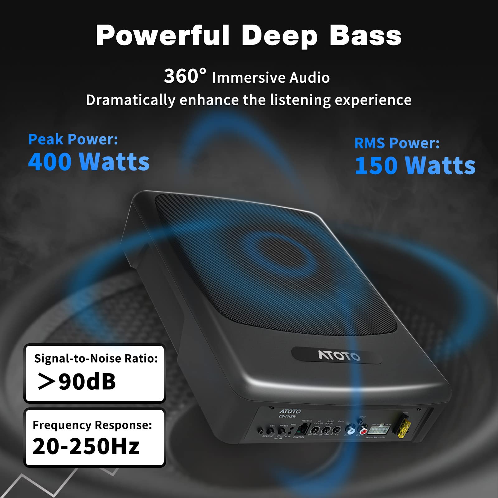 Amazon.com: ATOTO Car Subwoofer with Built-in Amp, : Electronics