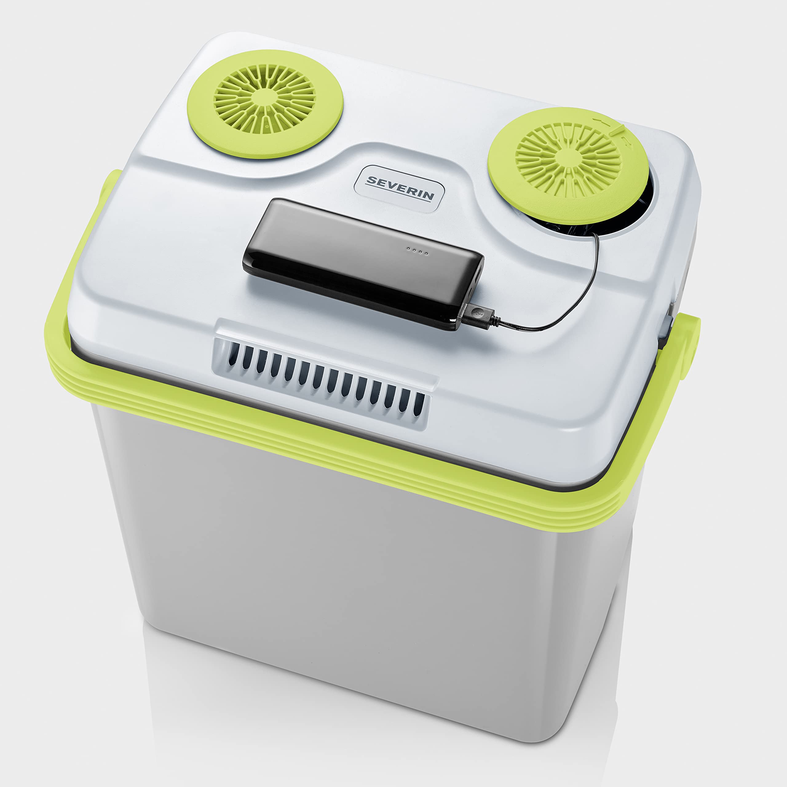 SEVERIN Elektrische Kühlbox 25 L Kühl- und Warmhaltefunktion TKB 2925 grau/grün