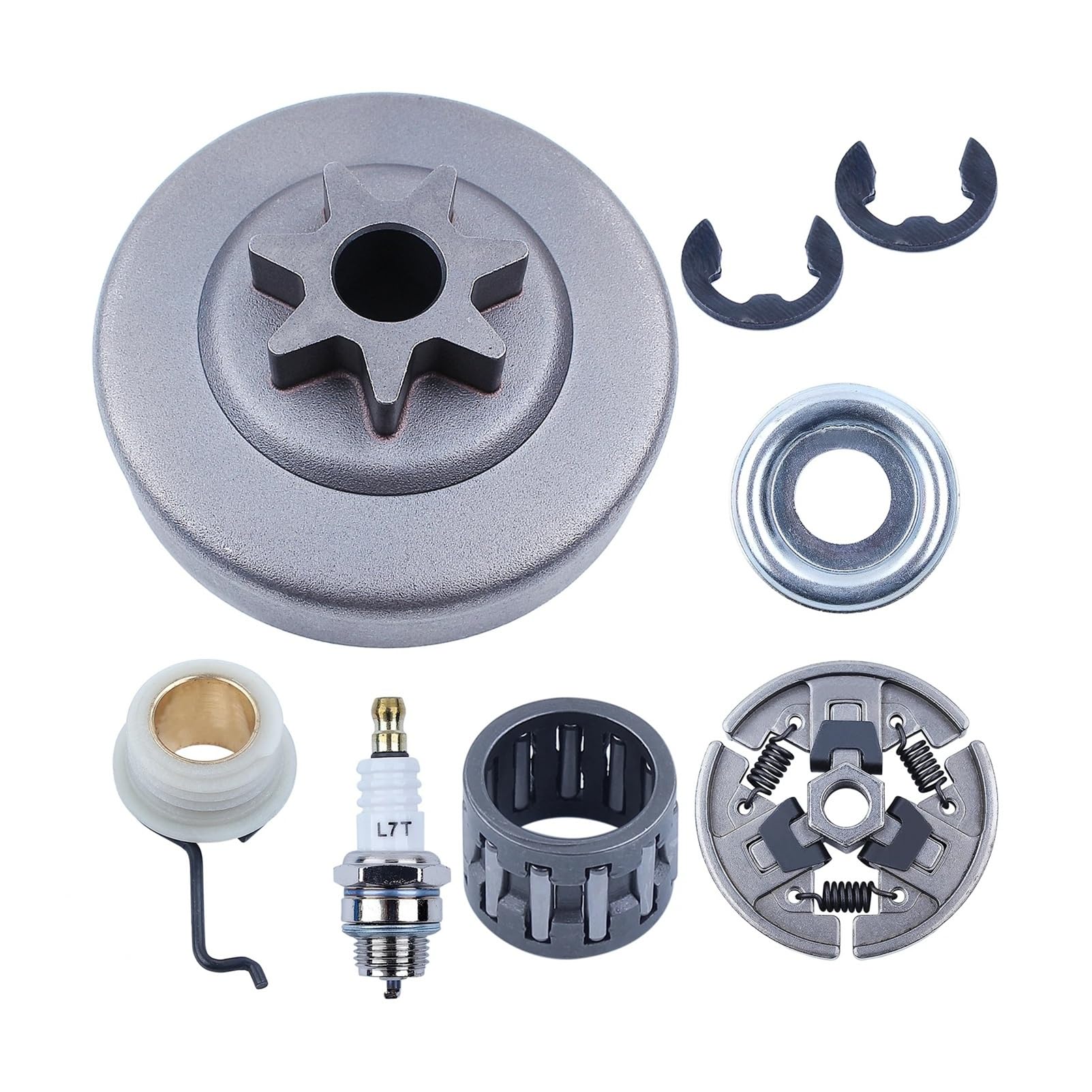 Cojinete de agujas de embrague de piñón de 7 dientes de 3/8" for motosierra Sthil MS390 MS290 MS310 029 039, engranaje helicoidal 1125 640 2000