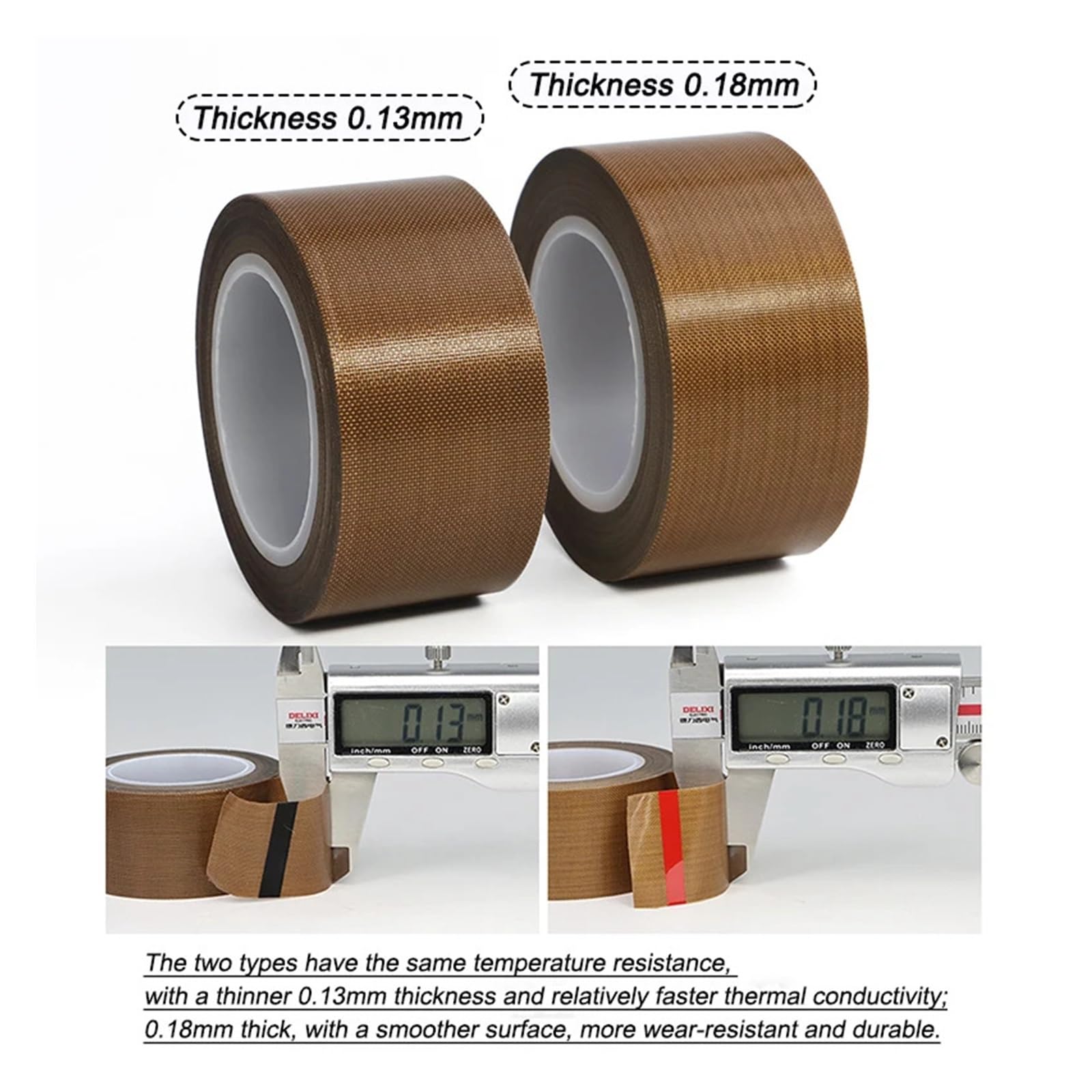 Isolante Tubo Condizionatore Portatile Nastro da 3 rotoli da 10 m di spessore 0,13 mm/0,18 mm