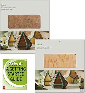 Natural Wood Veneers Bundle, Cherry and Walnut, 12x12 for Crafts Mini Doll House Building Models School Art Ornament Projects Engraving Painting Explore Maker 3 Machine