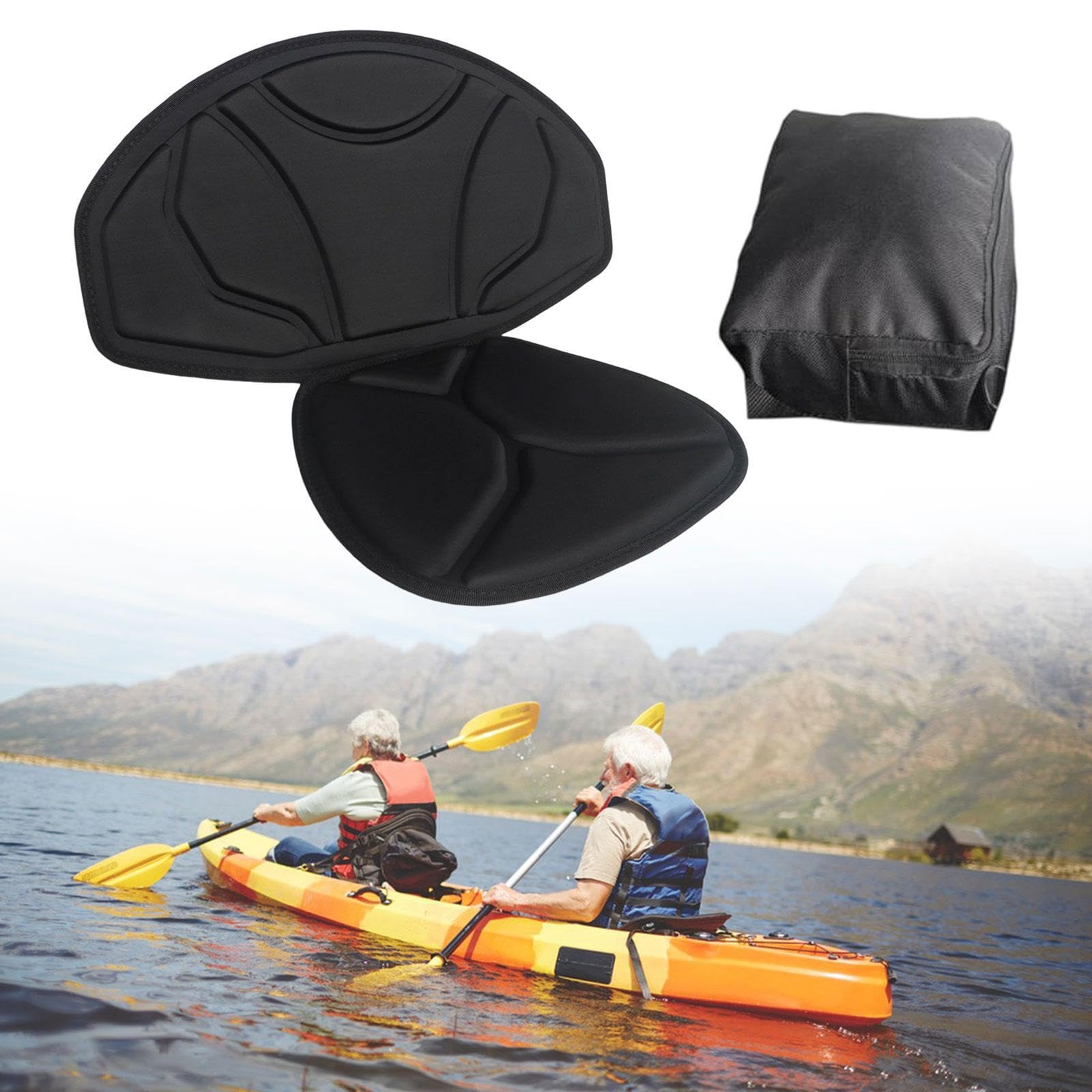 Paddelboard-Sitz mit verstellbaren Gurten zum Kajak-Angeln, gepolstertes Design, 57 x 64 x 35 cm, mit Tasche