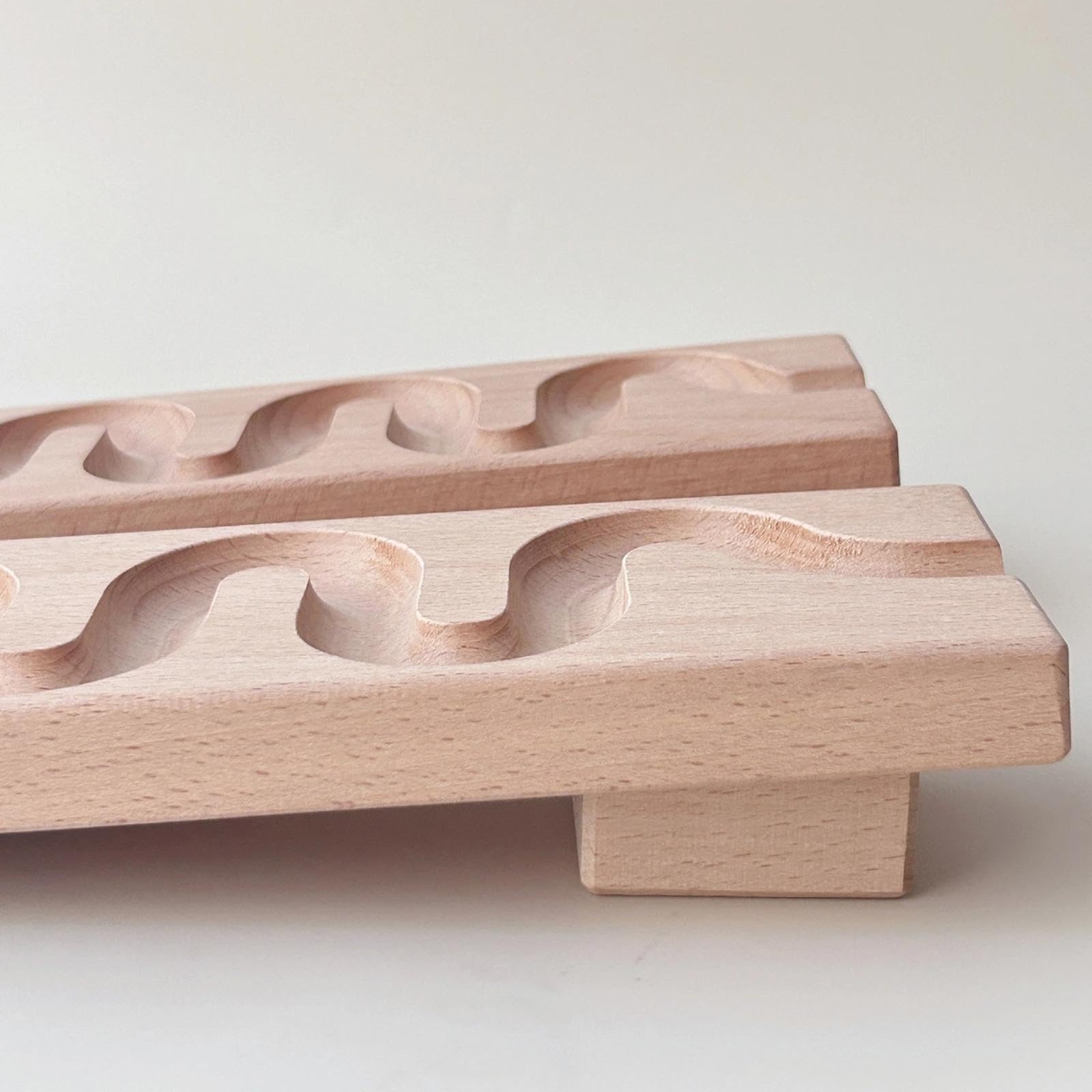 Gralara Marble Run Holz Kugelbahn Konstruktionsspiel Murmelbahn Lernspielzeug Bauklötze für Jungen Mädchen Pädagogische Förderung Zuhause, Style B