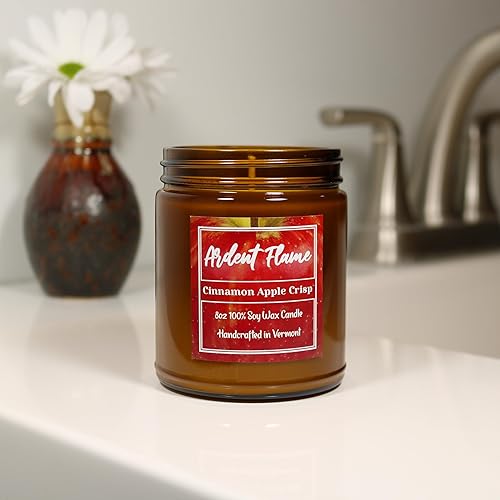 Miniatura 7 de Velas  Canela y manzana crujiente  Vela de cera de soja 100% natural para decoración del hogar  Altamente perfumada  Fragancia premium  Hecho a mano