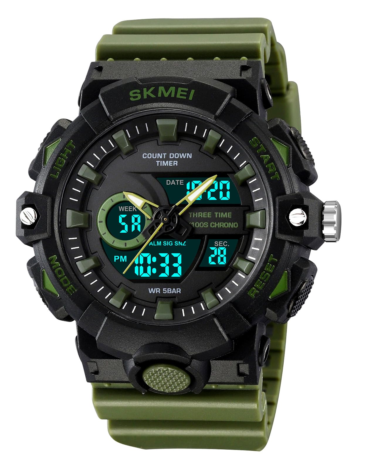 Fanmis S-Shock Multi Function Digital LED Quartz Watch Water Resistant Electronic Sport Watches Green (B00QAXWELY) Amazon Price History, Amazon Price Tracker