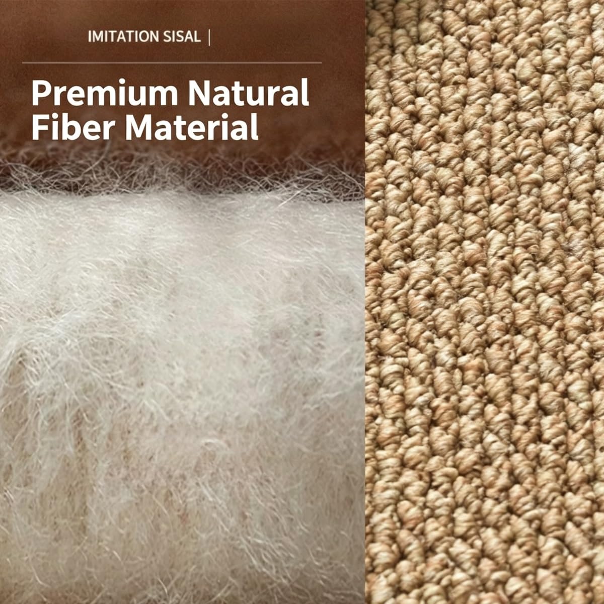 Tapis en Imitation Sisal, Tapis de Sol, Grand Tapi pour Le Salon