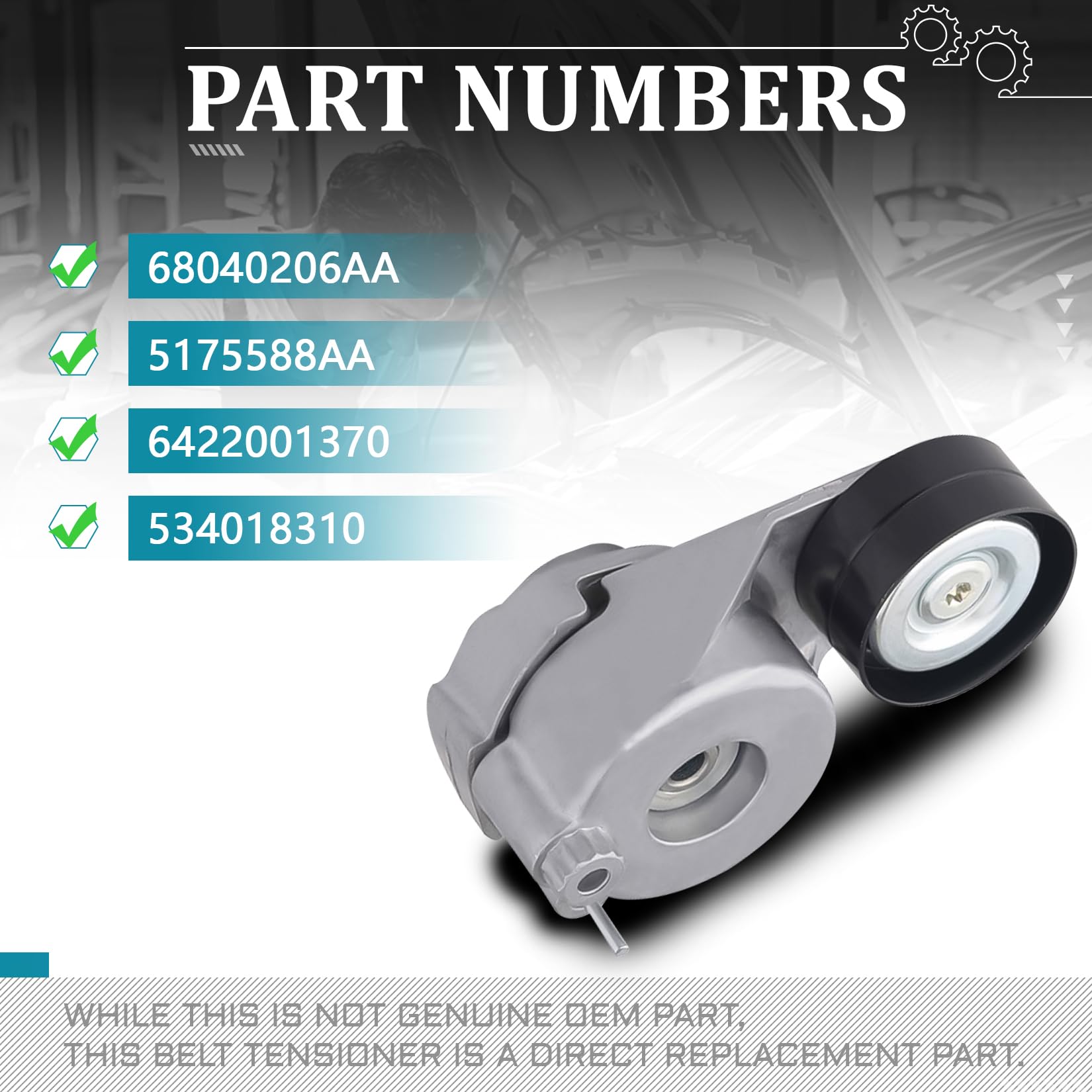 Amazon.com: IRONTEK 6422001370 Belt Tensioner Pulley Assembly fit 