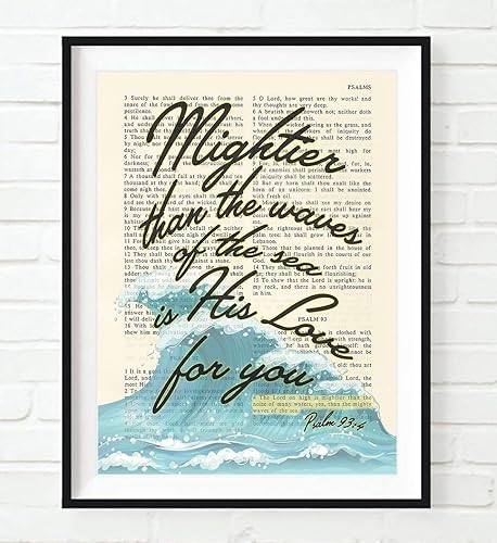 Miniatura 5 de Nautical Bible Verse Christian Art Prints, Set of 4, Isaiah 432, Isaiah 464, Psalm 934, Hebrews 619, Unframed, Bible Verse Scripture Wall Decor