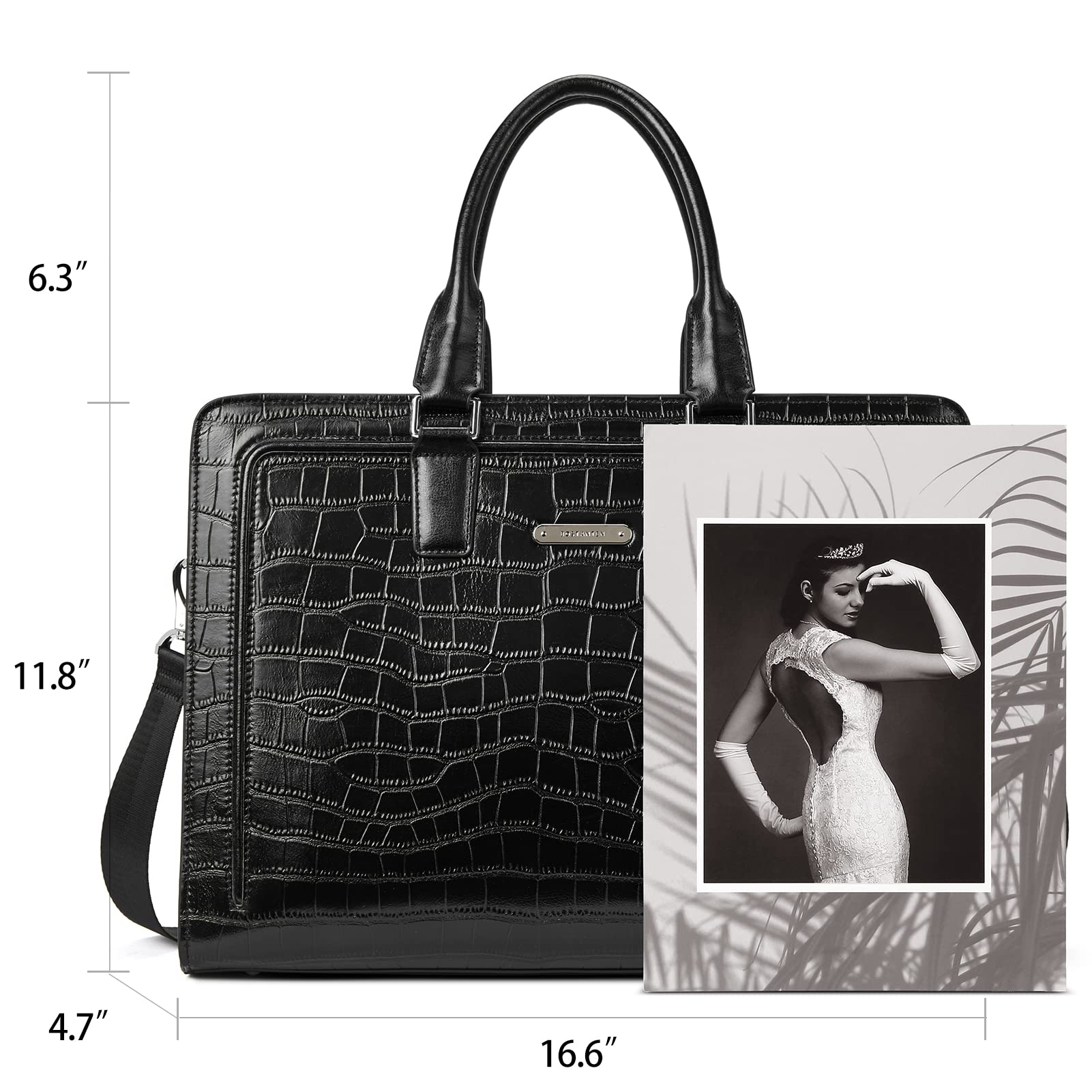 Bostanten Women Genuine Leather 15.6